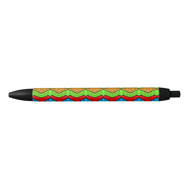 Bolígrafo De Tinta Negra Patrón de forma de líneas 01 (Anverso)