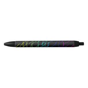 Bolígrafo De Tinta Negra Patrón de franjas abstractas