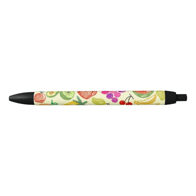 Bolígrafo De Tinta Negra Patrón de frutas (Anverso)