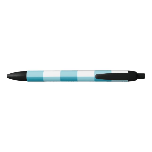 Bolígrafo De Tinta Negra Patrón de Gingham (Reverso)