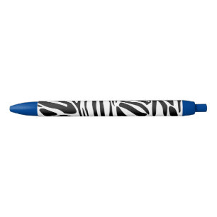 Bolígrafo De Tinta Negra Patrón de impresión de cebra en blanco y negro atr