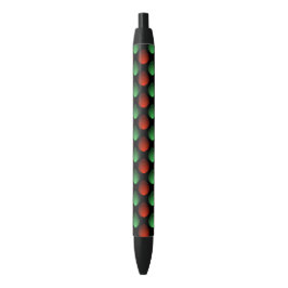 Bolígrafo De Tinta Negra Patrón de lágrima roja y verde