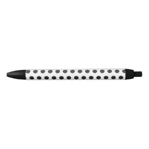 Bolígrafo De Tinta Negra Patrón de lunares en blanco y negro – Clásico Mini