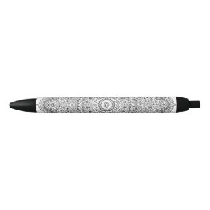 Bolígrafo De Tinta Negra Patrón de Mandala complejo