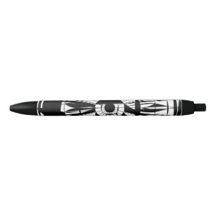 Bolígrafo De Tinta Negra Patrón de Mandala Geométrico