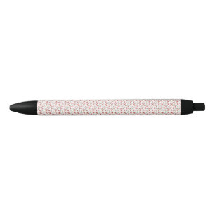 Bolígrafo De Tinta Negra Patrón de Navidad de Flamenco Tropical de Santa