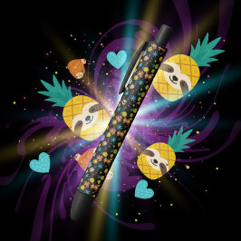 Bolígrafo De Tinta Negra Patrón de Negocio de Mono