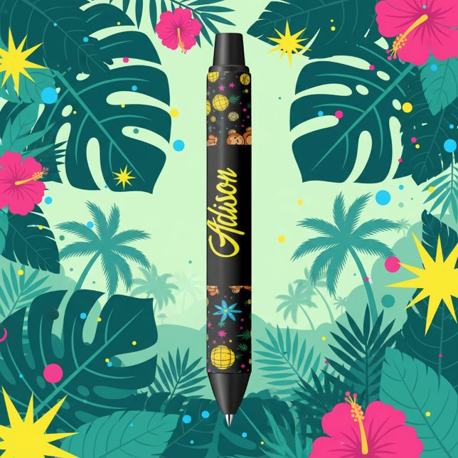 Bolígrafo De Tinta Negra Patrón de Negocio de Mono (Subido por el creador)