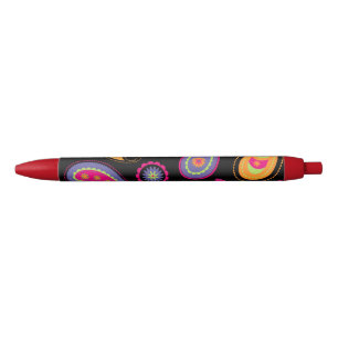 Bolígrafo De Tinta Negra Patrón de Paisley Colorido