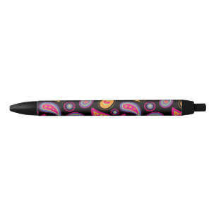 Bolígrafo De Tinta Negra Patrón de Paisley Colorido