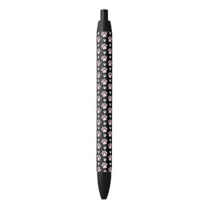Bolígrafo De Tinta Negra Patrón De Pasta, Pasta Rosa, Pasta De Perro, Patas
