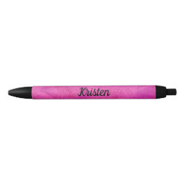 Bolígrafo De Tinta Negra Patrón de Pintura Rosa Cerise
