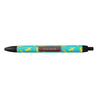 Bolígrafo De Tinta Negra Patrón de plátanos de Guay personalizado