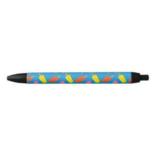 Bolígrafo De Tinta Negra Patrón de Popsicles Coloridos