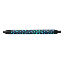 Bolígrafo De Tinta Negra Patrón de punto azul geométrico moderno