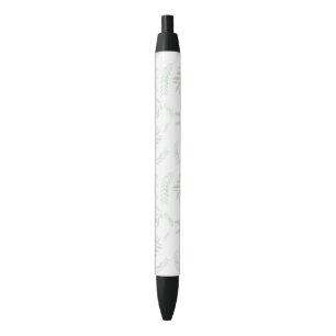 Bolígrafo De Tinta Negra Patrón de rama de olivo natural