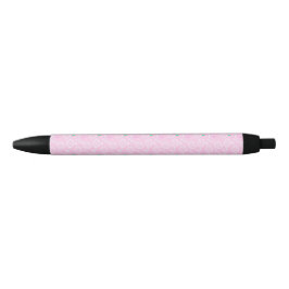 Bolígrafo De Tinta Negra Patrón de raqueta de tenis Pink