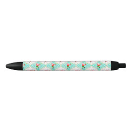 Bolígrafo De Tinta Negra Patrón de Santa Navidad Pickleball Ogee