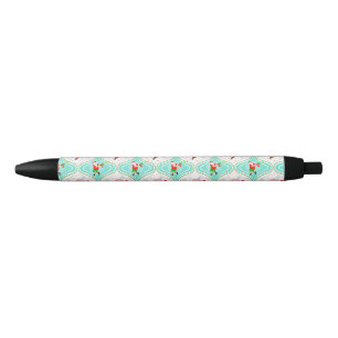 Bolígrafo De Tinta Negra Patrón de Santa Navidad Pickleball Ogee