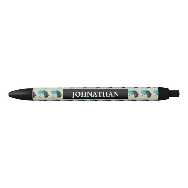 Bolígrafo De Tinta Negra Patrón de señuelo de pesca aérea (Anverso)