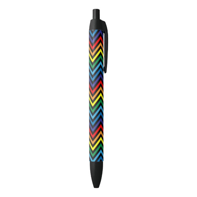 Bolígrafo De Tinta Negra Patrón de zigzag de ARCOIRIS (Parte inferior (Vertical))