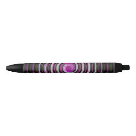 Bolígrafo De Tinta Negra Patrón espiral morado