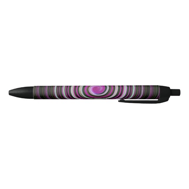 Bolígrafo De Tinta Negra Patrón espiral morado (Parte de abajo)
