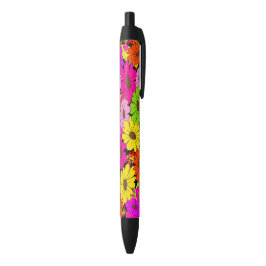 Bolígrafo De Tinta Negra Patrón floral
