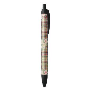 Bolígrafo De Tinta Negra Patrón floral
