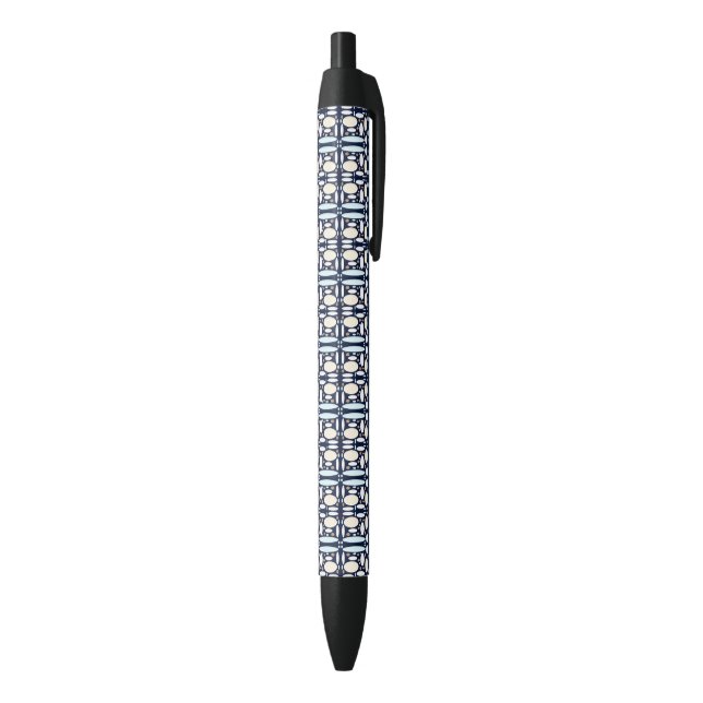 Bolígrafo De Tinta Negra Patrón geométrico (Parte inferior (Vertical))