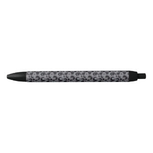 Bolígrafo De Tinta Negra Patrón Leopardo Guepardo Gris Oscuro Negro