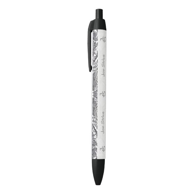 Bolígrafo De Tinta Negra Patrón moderno de BATIK (Parte superior (vertical))