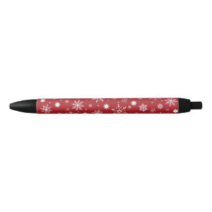 Bolígrafo De Tinta Negra Patrón moderno de copos de nieve Cute Lápiz de tin