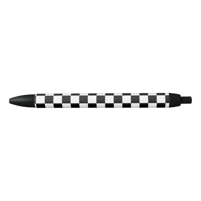 Bolígrafo De Tinta Negra Patrón negro y blanco de verificación (Anverso)
