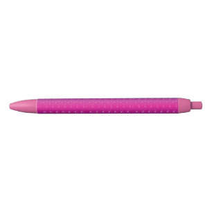 Bolígrafo De Tinta Negra Patrón rosa estrella