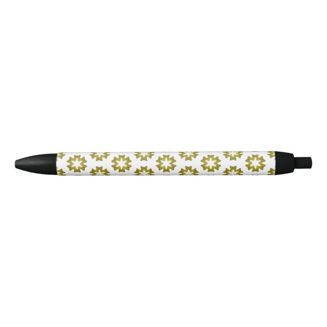 Bolígrafo De Tinta Negra Patrón Verde Oliva (Anverso)
