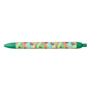 Bolígrafo De Tinta Negra Patrones de bosque coloridos lindos