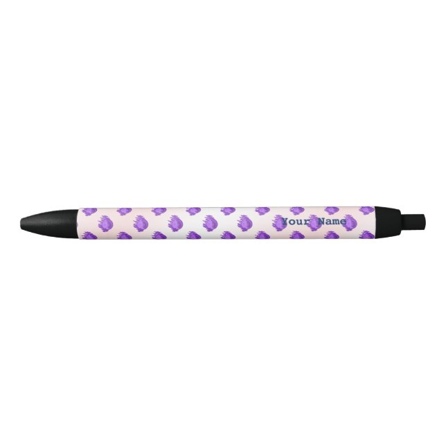 Bolígrafo De Tinta Negra Patrones de frutas Blueberries y Crema (Anverso)