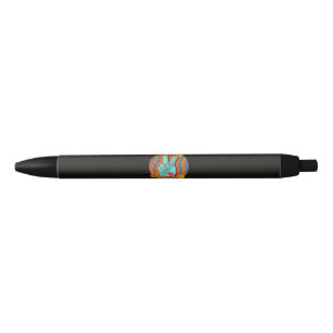 Bolígrafo De Tinta Negra Paz Amor Enseña Vintage Retro 70s Hippie
