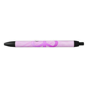 Bolígrafo De Tinta Negra Paz rosada