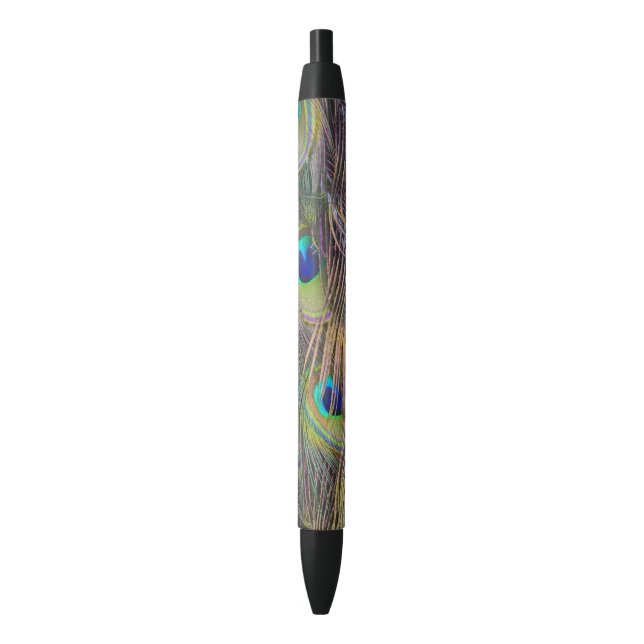 Bolígrafo De Tinta Negra Peacock Feathers (Frente vertical)