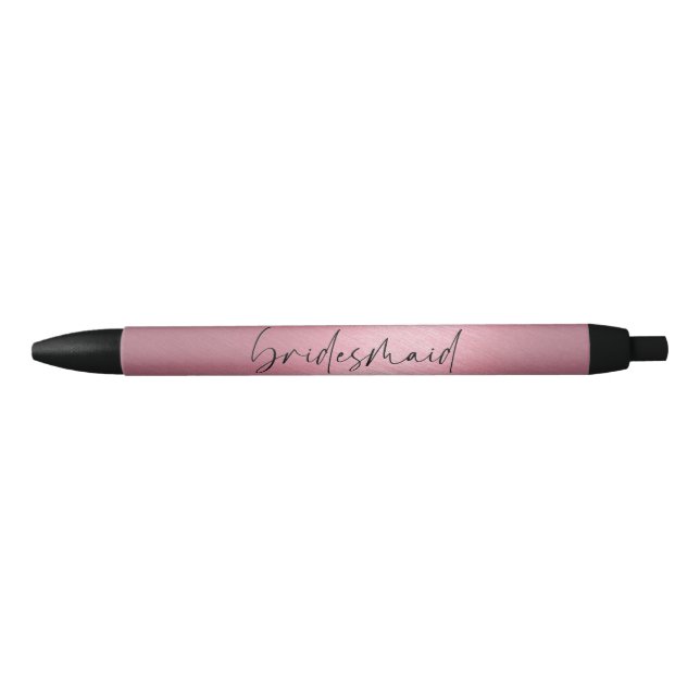 Bolígrafo De Tinta Negra Pen - Moda Script de dama de honor (Anverso)