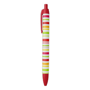 Bolígrafo De Tinta Negra Pen Office and School Pen Colorful Bright Stripes