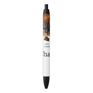 Bolígrafo De Tinta Negra Pen Office and School Pen Country Cowboy Horse