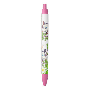 Bolígrafo De Tinta Negra Pen Office and School Pen Possum Floral Frog Chick