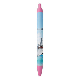 Bolígrafo De Tinta Negra Pen Office and School Pen Shark Ocean