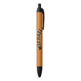 Bolígrafo De Tinta Negra Pens de nombres fantasmales (Naranja oscuro y negr