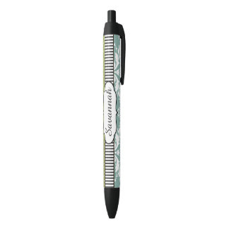 Bolígrafo De Tinta Negra Pens de patrón de damasco personalizado