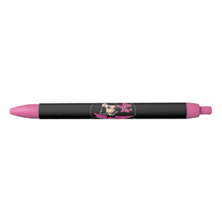 Bolígrafo De Tinta Negra Pens de punto de balanza de canoa rosa BRJ (tinta