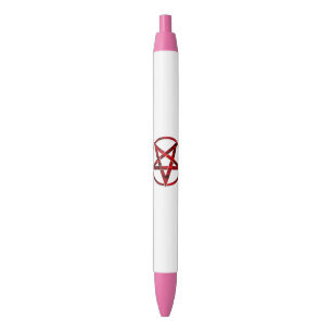Bolígrafo De Tinta Negra Pentagram del diablo Rojo